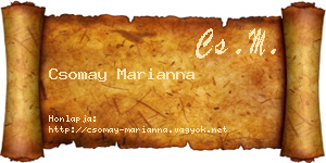 Csomay Marianna névjegykártya